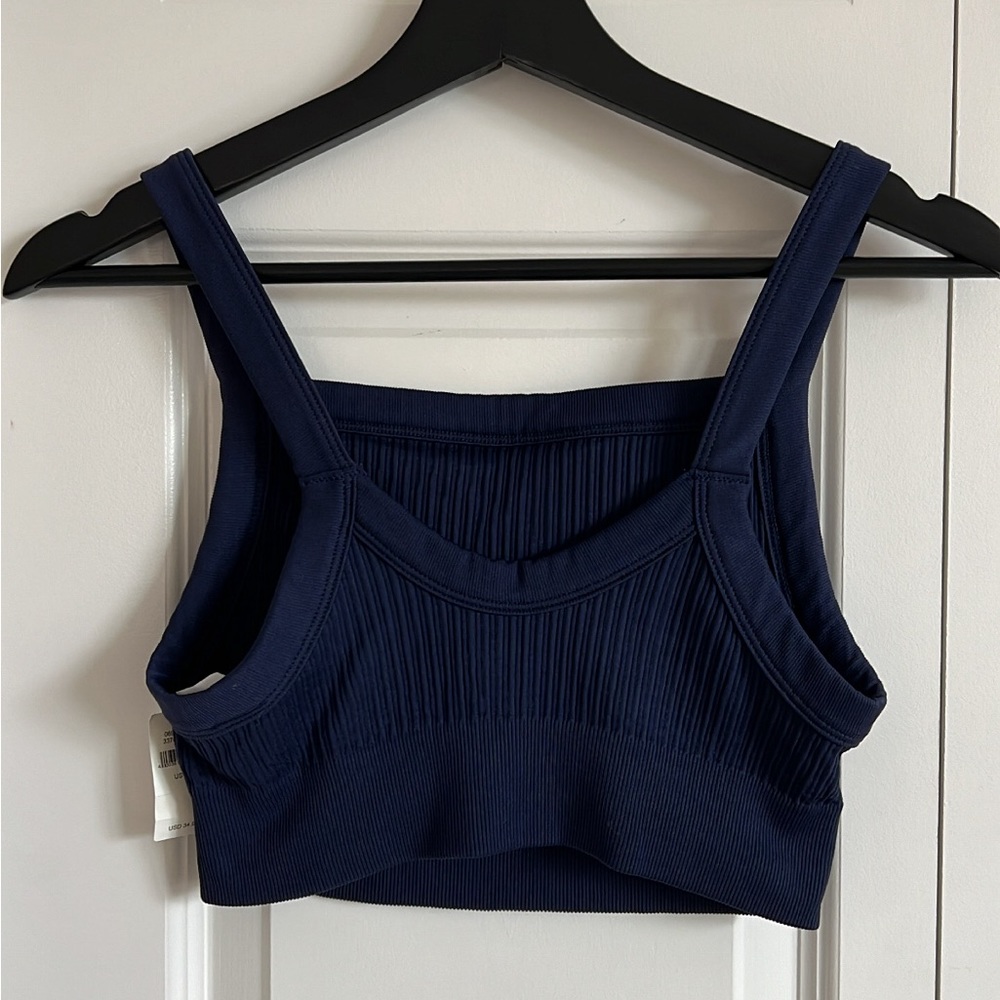NWT Aerie Squareneck Ribbed Bra - Picture 2 of 2